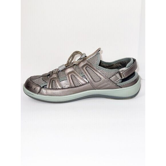 Orthofeet Verona Closed Toe Sandal Comfort Metallic Outdoor Drawstring 10.5 Wide - Picture 14 of 15